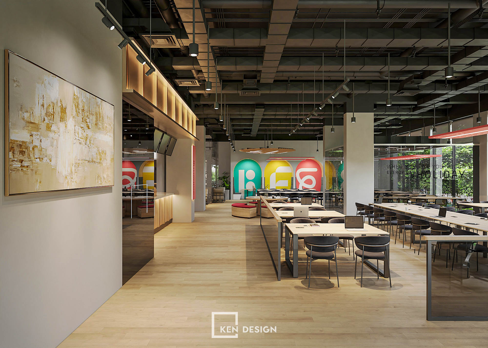 Thiết kế cafe coworking Flow Haus 